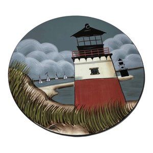 Sakura By The Sea Lighthouse Nautical Trivet